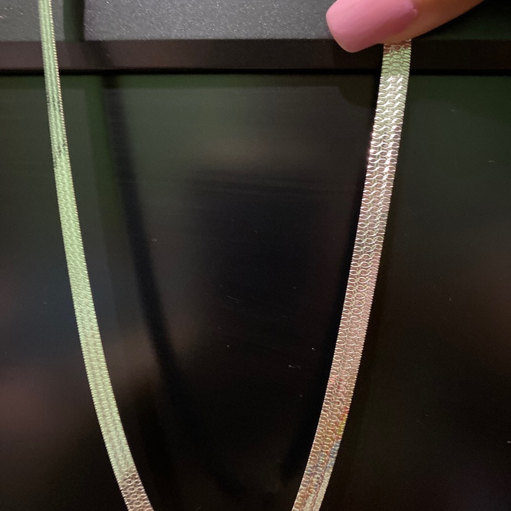 Snake chain, 14 k  yellow gold one side and white gold on the other side